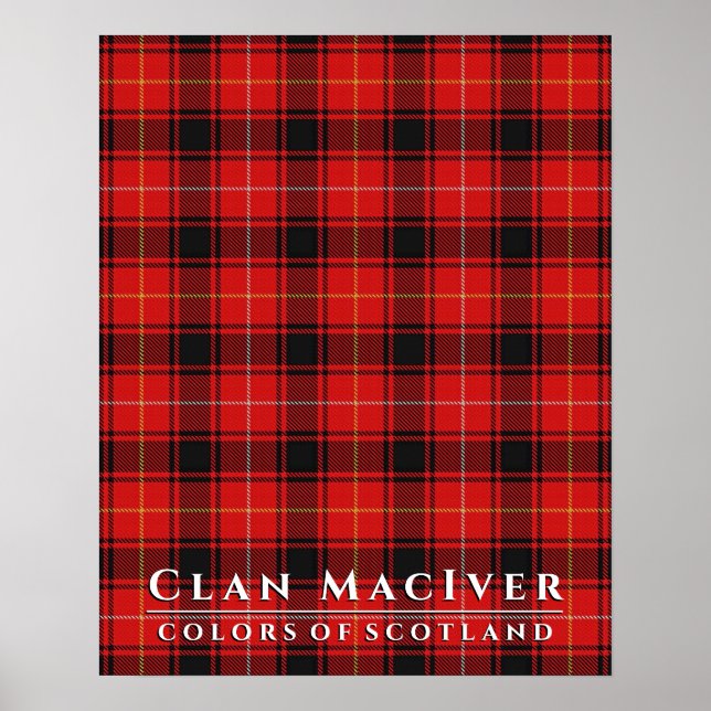 Clan MacIver Colors of Scotland 2 Tartan Kariert Poster (Vorne)