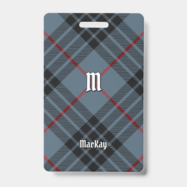 Clan MacKay Blue Tartan Ausweis (Vorderseite)