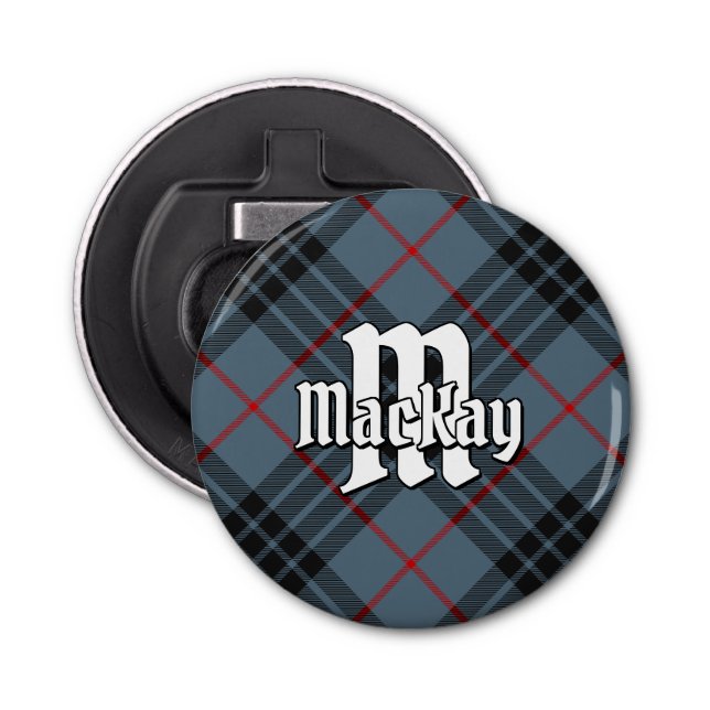 Clan MacKay Blue Tartan Flaschenöffner (Vorderseite)