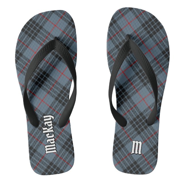 Clan MacKay Blue Tartan Flip Flops (Fußbett)