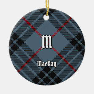 Clan MacKay Blue Tartan Keramik Ornament