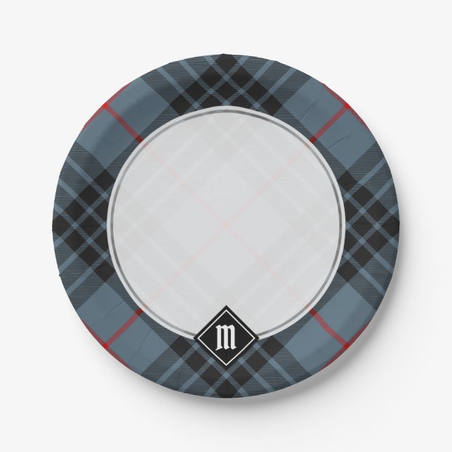 Clan MacKay Blue Tartan Pappteller (Vorderseite)