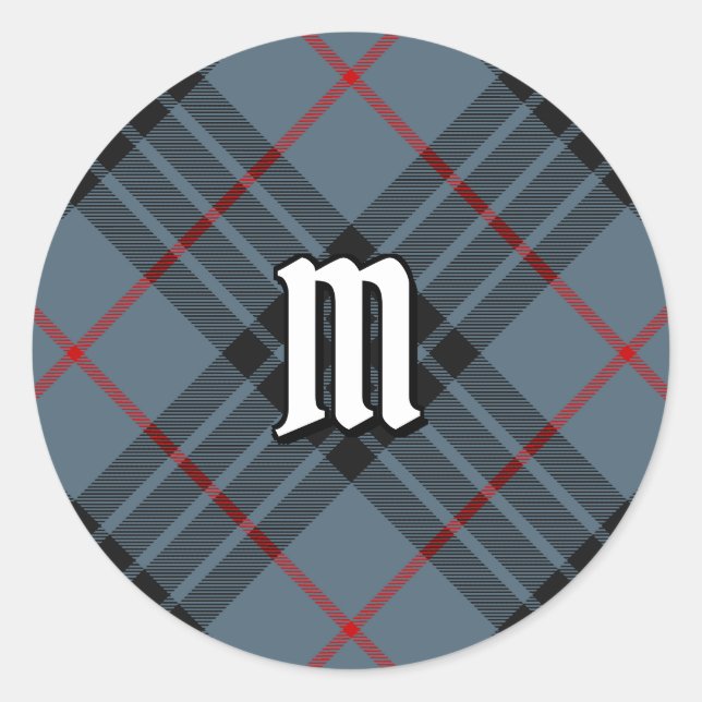 Clan MacKay Blue Tartan Runder Aufkleber (Vorderseite)