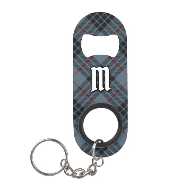 Clan MacKay Blue Tartan Schlüsselanhänger Flasche  Mini Flaschenöffner (Vorderseite)