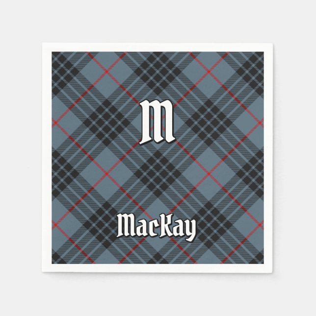 Clan MacKay Blue Tartan Serviette (Vorderseite)