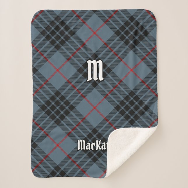 Clan MacKay Blue Tartan Sherpadecke (Vorderseite)