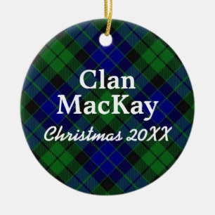 Clan MacKay Scottish Tartan Keramik Ornament