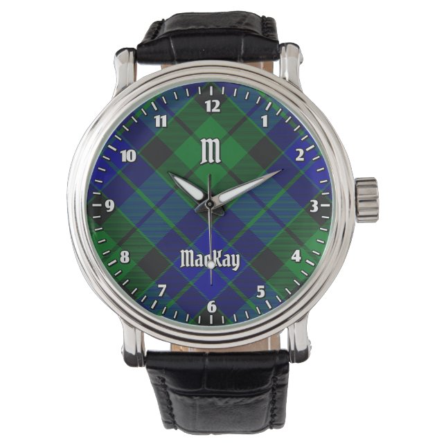 Clan MacKay Tartan Armbanduhr (Vorderseite)