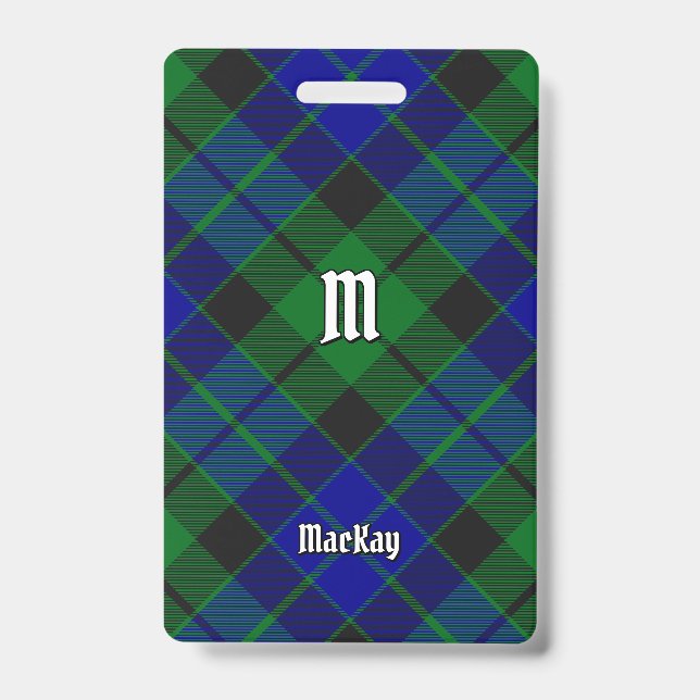 Clan MacKay Tartan Ausweis (Vorderseite)