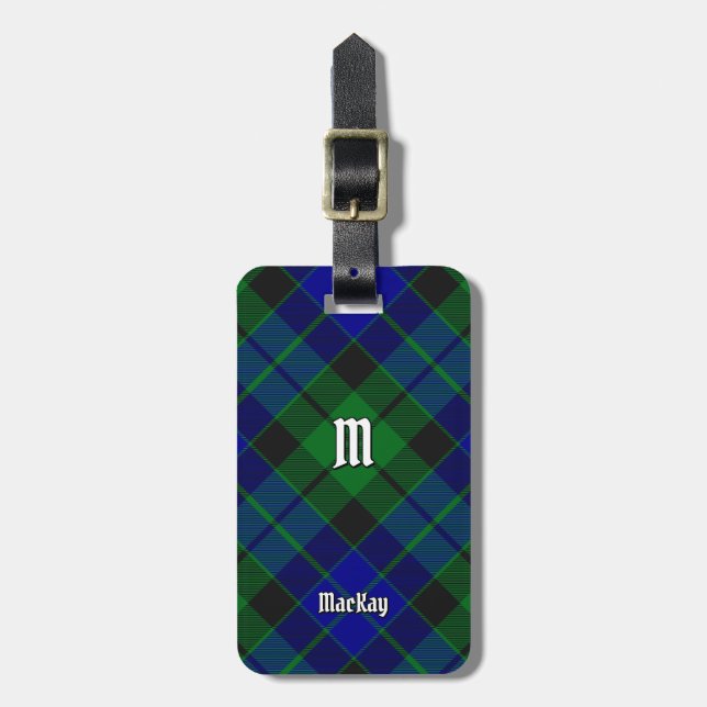 Clan MacKay Tartan Gepäckanhänger (Vorderseite vertikal)