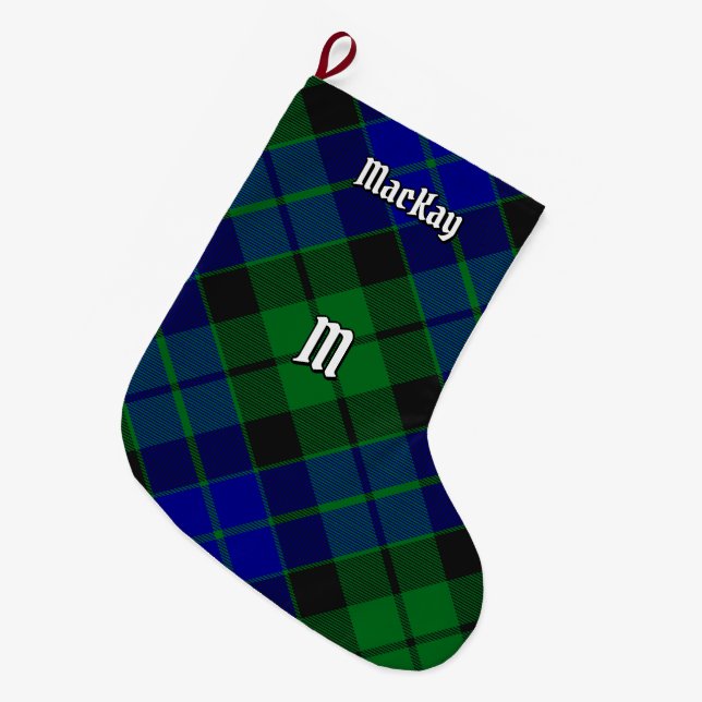 Clan MacKay Tartan Großer Weihnachtsstrumpf (Vorderansicht (hängend))