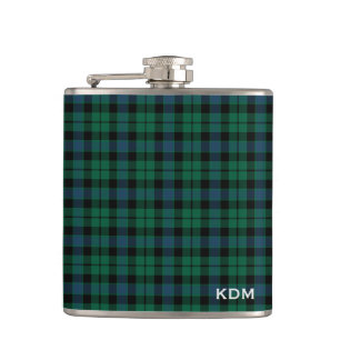 Clan MacKay Tartan Monogram Flachmann