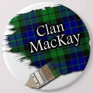 Clan MacKay Tartan Pinsel Button