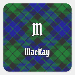Clan MacKay Tartan Quadratischer Aufkleber