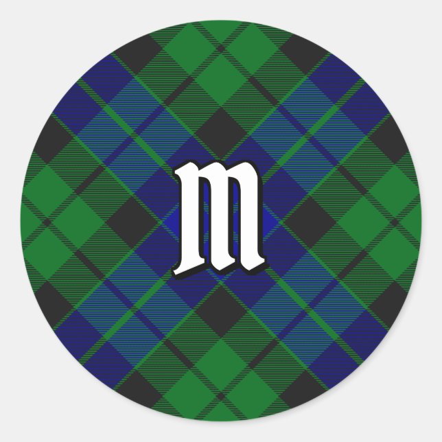 Clan MacKay Tartan Runder Aufkleber (Vorderseite)