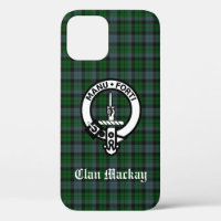 Clan Mackay Tartan und Wappen Abzeichen