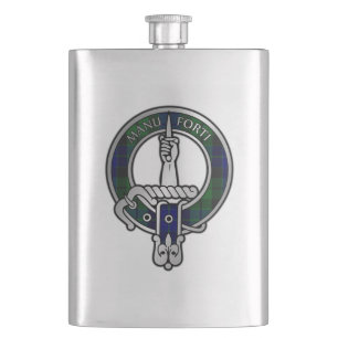 Clan MacKay Tartan Wappen Flachmann