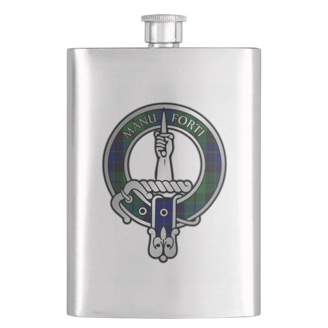 Clan MacKay Tartan Wappen Flachmann (Vorderseite)