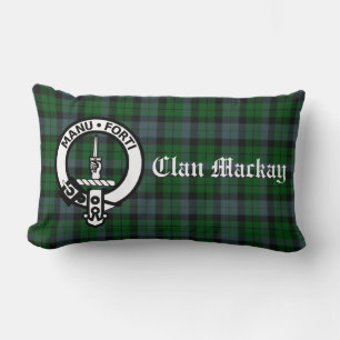 Clan Mackay Tartan Wappen Lumbar Pillow Lendenkissen