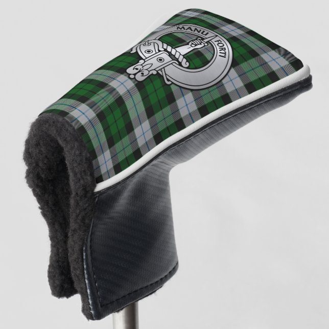 Clan MacKay Wappen & Dress Tartan Golf Headcover (3/4 Vorderseite)