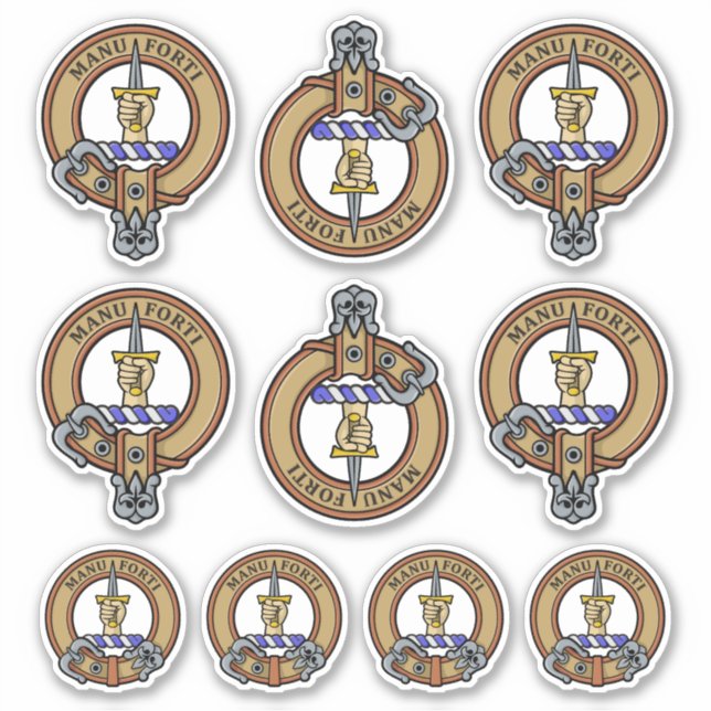 Clan MacKay Wappen Sticker Set (Vorderseite)