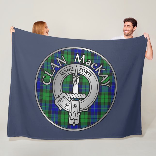 Clan MacKay Wappen & Tartan Fleecedecke (Beispiel)