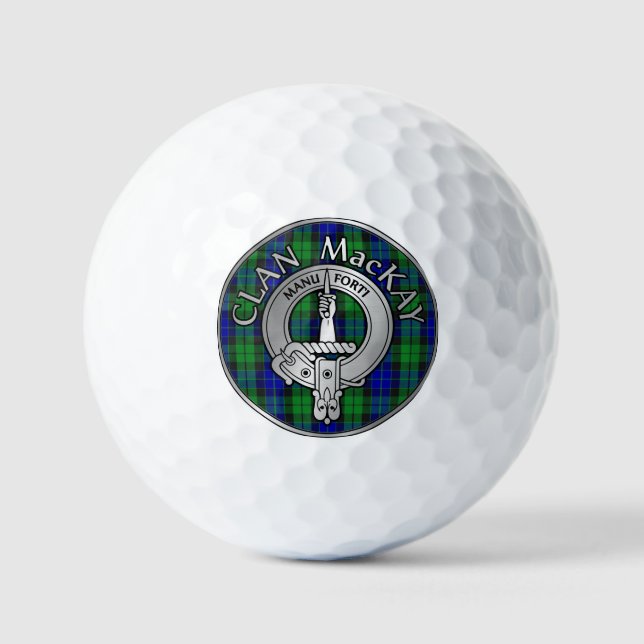 Clan MacKay Wappen & Tartan Golfball (Vorderseite)