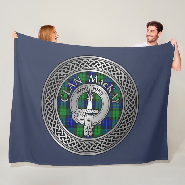 Clan MacKay Wappen & Tartan Knot Fleece Blanket (Beispiel)