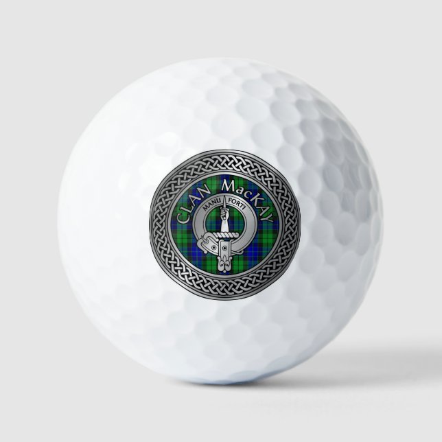 Clan MacKay Wappen & Tartan Knot Golf Balls Golfball (Vorderseite)