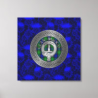 Clan MacKay Wappen & Tartan Knot on Thistle