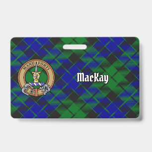 Clan MacKay-Wappen über Tartan Ausweis