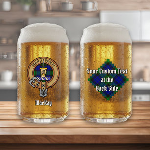 Clan MacKay-Wappen über Tartan Dosenglas