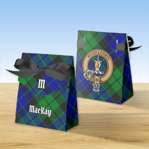 Clan MacKay Wappen über Tartan Geschenkschachtel