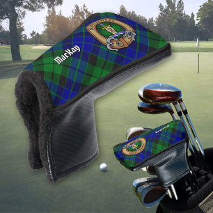 Clan MacKay Wappen über Tartan Golf Headcover