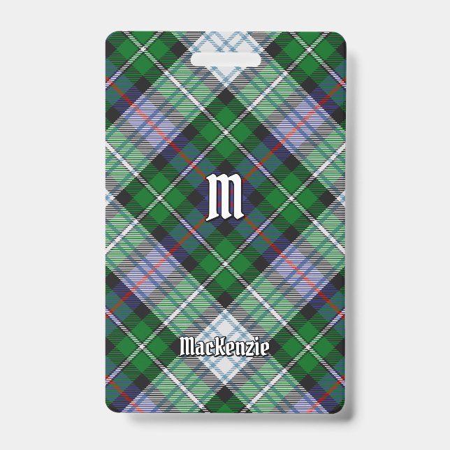 Clan MacKenzie Dress Tartan Abzeichen Ausweis (Vorderseite)