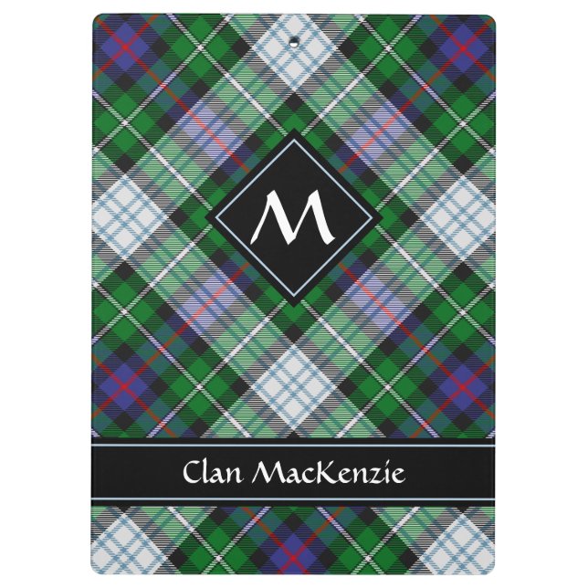 Clan MacKenzie Dress Tartan Clipboard Klemmbrett (Rückseite)