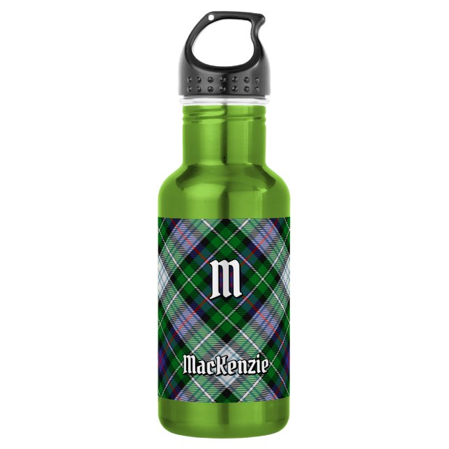 Clan MacKenzie Dress Tartan Edelstahlflasche (Vorderseite)