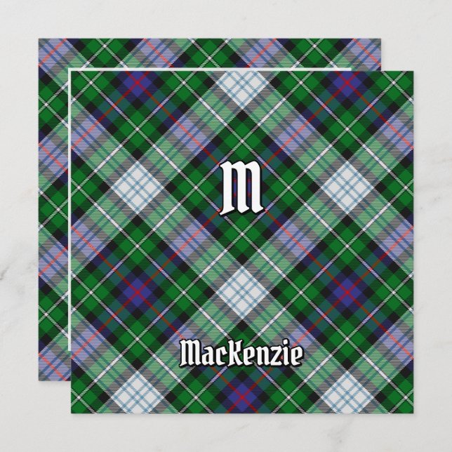 Clan MacKenzie Dress Tartan Einladung (Vorne/Hinten)