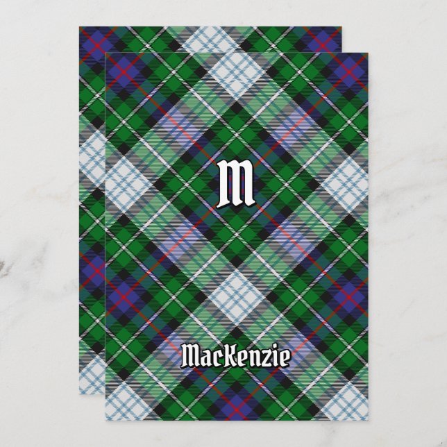 Clan MacKenzie Dress Tartan Einladung (Vorne/Hinten)