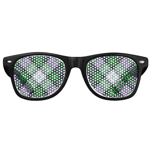 Clan MacKenzie Dress Tartan Retro Sonnenbrille (Vorderseite)