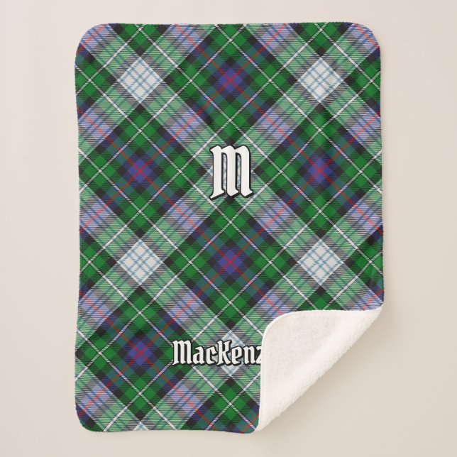 Clan MacKenzie Dress Tartan Sherpa Blanket Sherpadecke (Vorderseite)