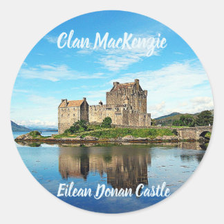 Clan MacKenzie Eilean Donan Castle Scotland Runder Aufkleber