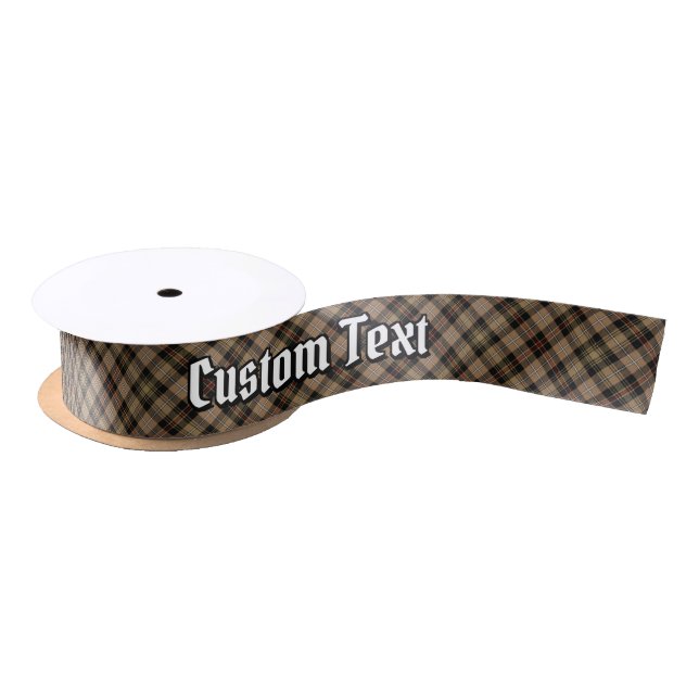 Clan MacKenzie Hunting Brown Tartan Satin Ribbon Satinband (Spule)