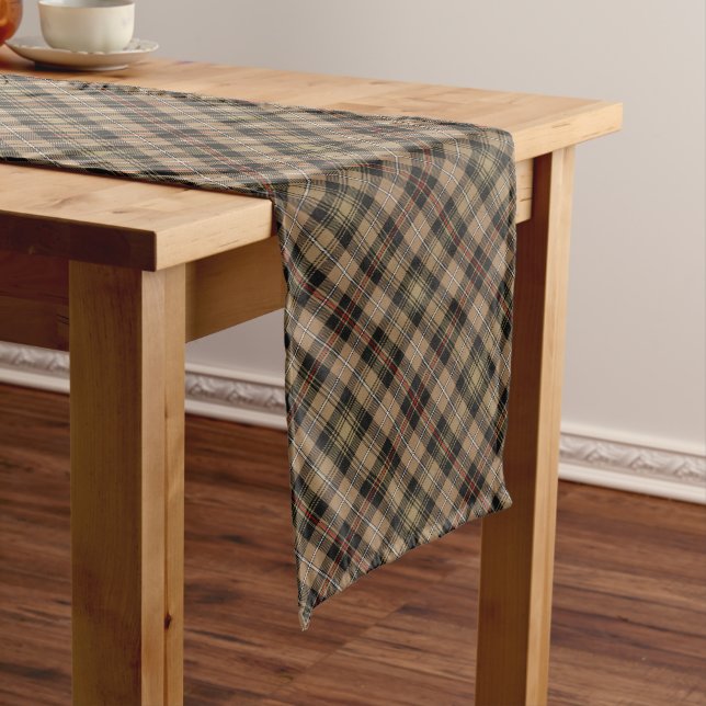 Clan MacKenzie Hunting Brown Tartan Table Runner Großer Tischläufer (Beispiel)