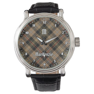 Clan MacKenzie Hunting Brown Tartan Watch Armbanduhr