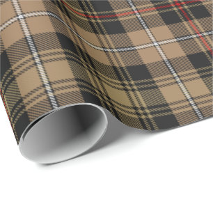 Clan MacKenzie Hunting Brown Tartan Wrapping Paper Geschenkpapier
