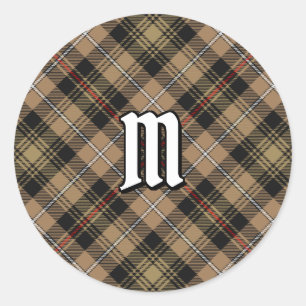 Clan MacKenzie Jagd-Braun-Tartan Runder Aufkleber