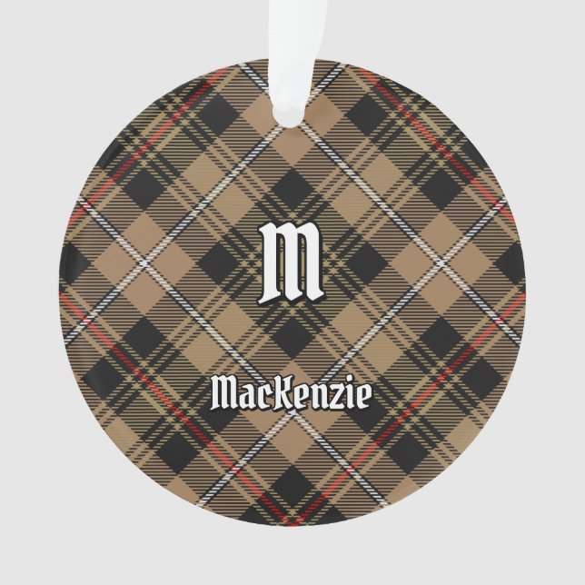Clan MacKenzie Jagd Brown Tartan Ornament (Vorderseite)