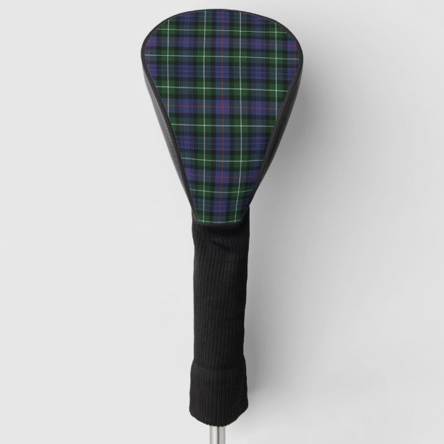 Clan MacKenzie Kariert Green Lila Karo Tartan Golf Headcover (Vorderseite)