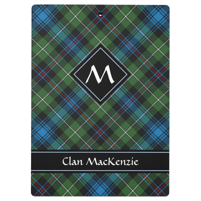 Clan MacKenzie Tartan Clipboard Klemmbrett (Rückseite)